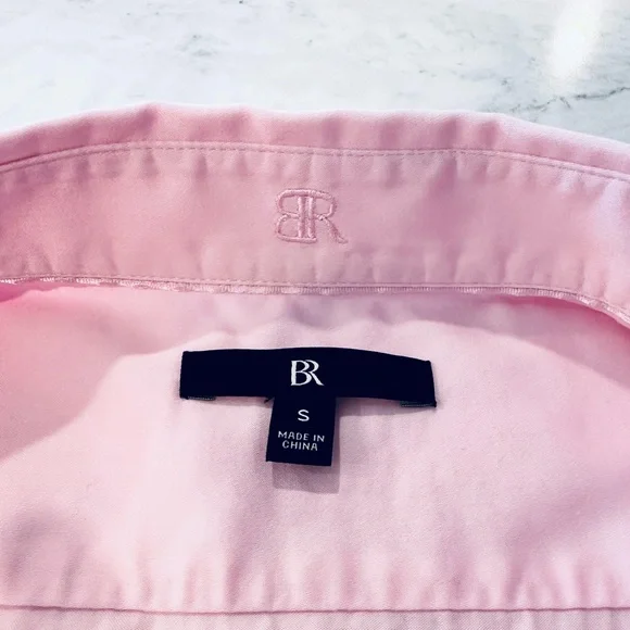 Banana Republic Light Pink Button Down Tailored Oxford Shirt-Size Small-Like New - Picture 4 of 7